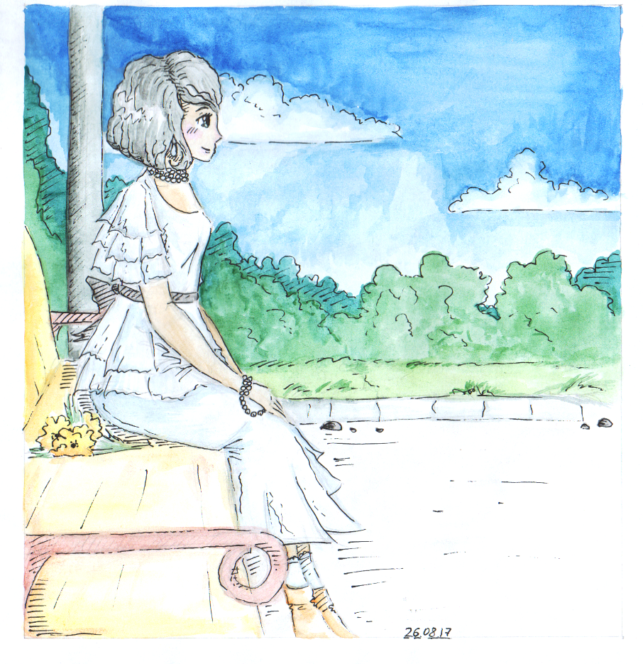 Watercolor drawings - My, Anime art, Watercolor, Drawing, Bad artist, Sketching, Longpost
