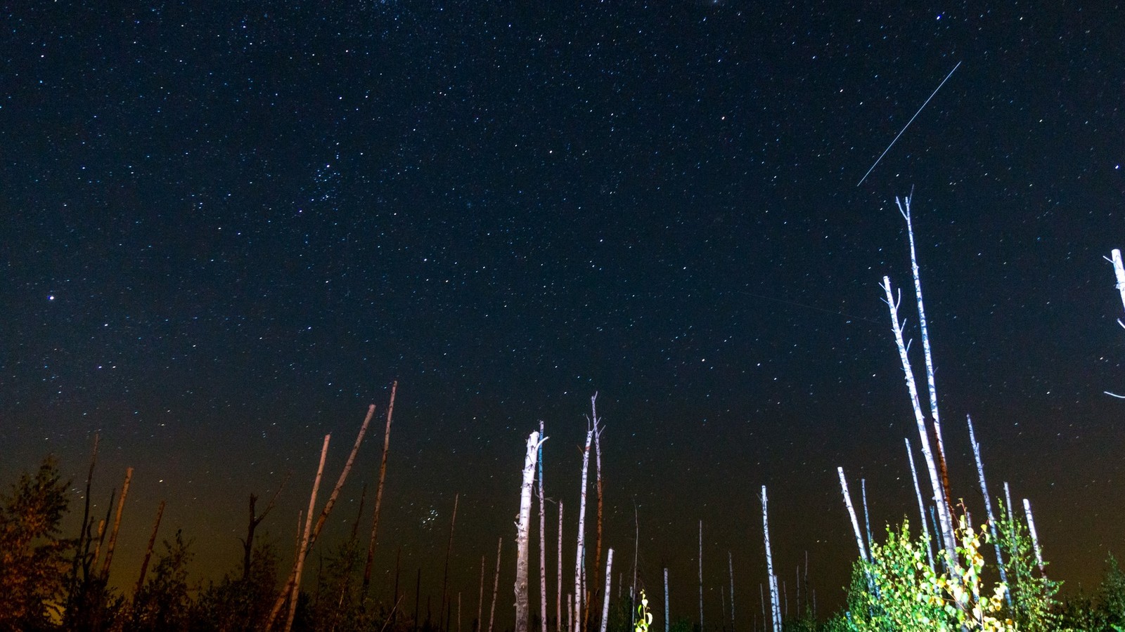 Lakes Lebedinsky and Izyary - My, Chuvashia, Zavolzhye, Summer, Night, Forest, Landscape, Starry sky, Longpost