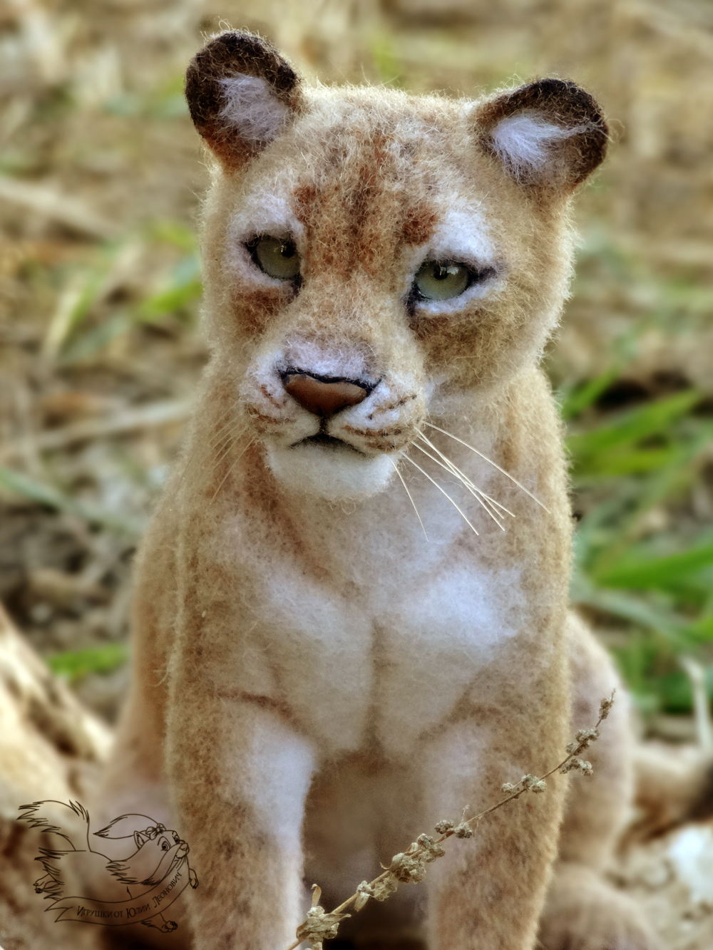 Lioness. Felt toy. - My, a lion, Lioness, Sculpture, Dry felting, Copyright, Needlework, Creation, Wallow, Longpost