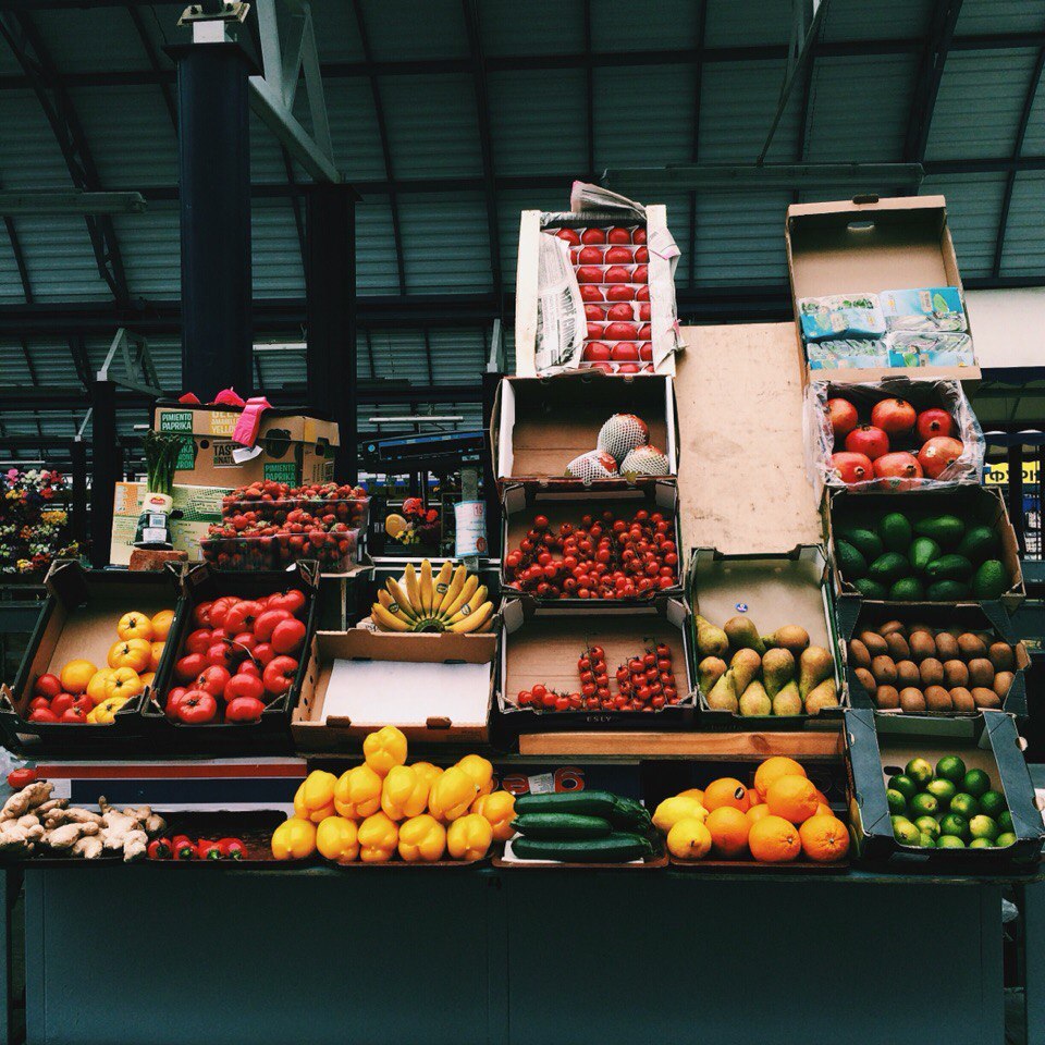 Bright fruit and vegetable colors - My, Фрукты, Vegetables, The photo, Market