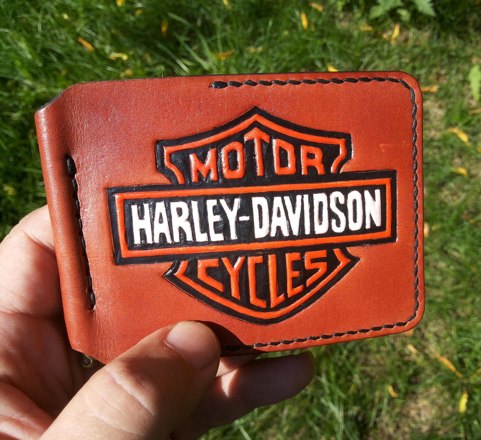 For a motorcycle birthday - My, , Moto, Leather products, Leather, Embossing on leather, Harley-davidson, Longpost, Workshop