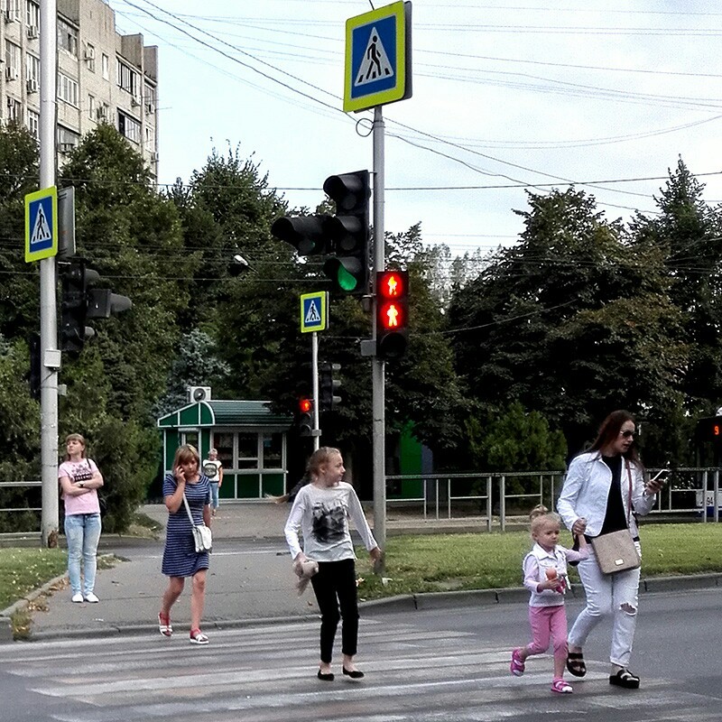 Your mother! - My, Krasnodar, Traffic rules, Violation of traffic rules, Traffic lights, Children, Childhood, Upbringing, Parents, Longpost