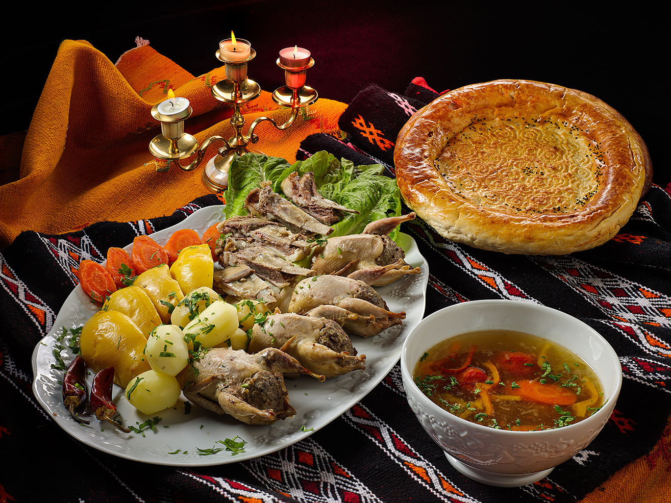 Shurpa. As if Uzbek, but not fat. - My, Cooking, Mutton, Shurpa, Meat, Soup, Vegetables, Longpost