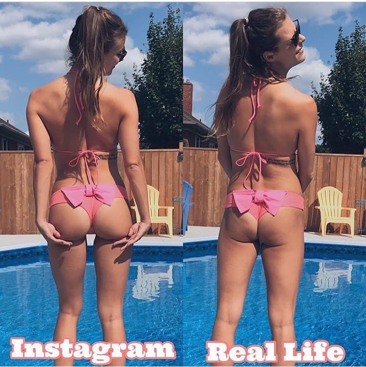 Booty on instagram vs in real life - The photo, Expectation and reality