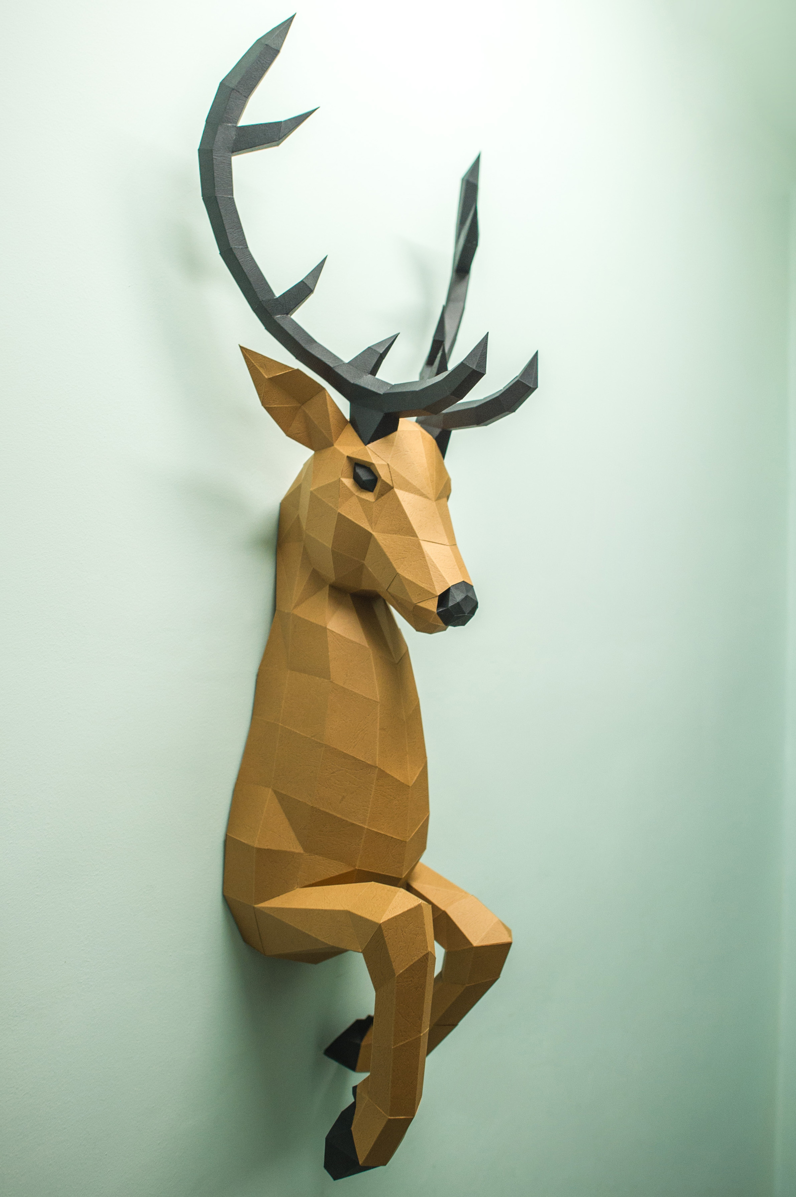 Paper figures, something new - My, Pepakura, Papercraft, Low poly, Handmade, Animals, Trophy, , Longpost