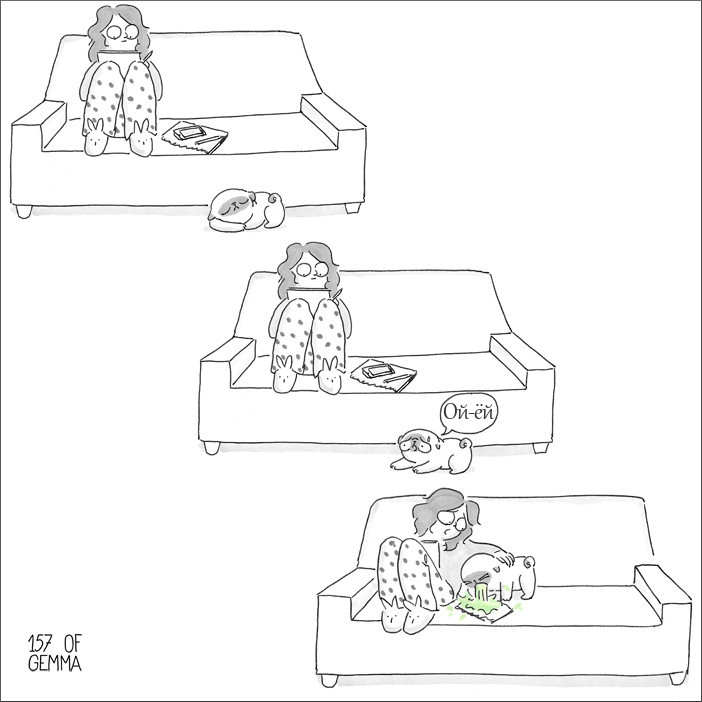 Pug Mochi - Dog, Pug, 157ofgemma, Comics, Longpost