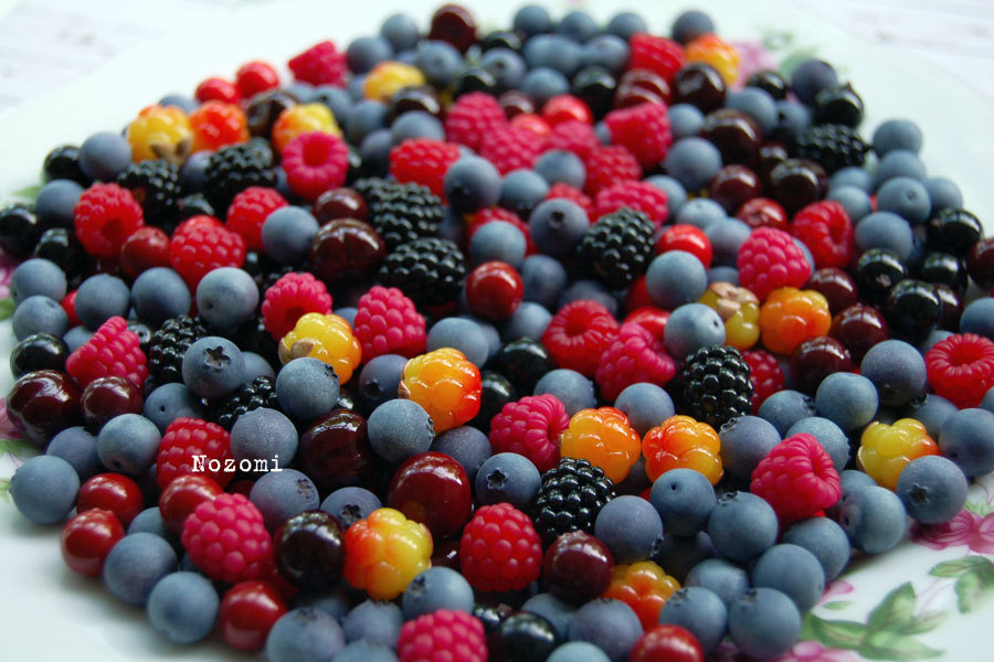 Polymer berries - My, Polymer clay, Handmade, Berries, Needlework, Hobby, Лепка, Longpost