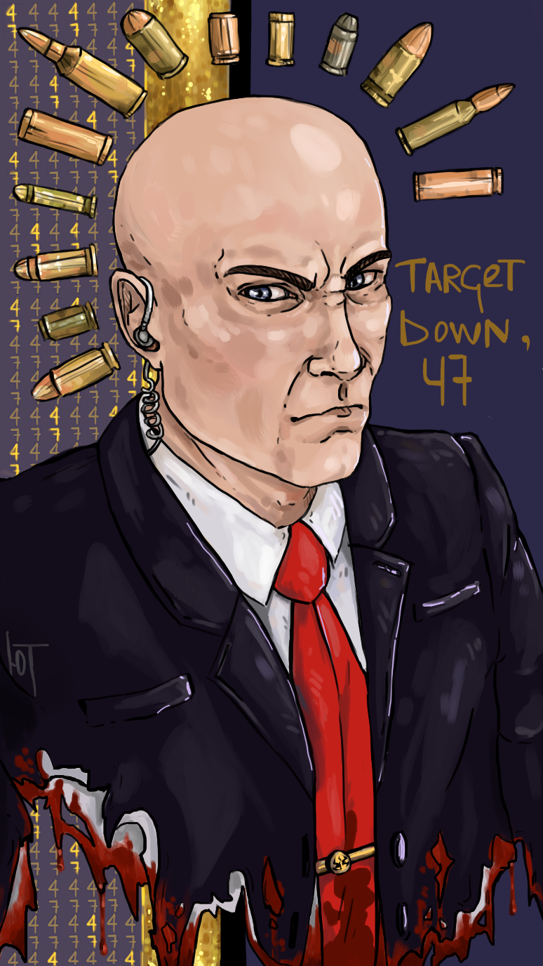 Agent 47 Art - My, Hitman, Agent 47, Art, , , Longpost, Tag