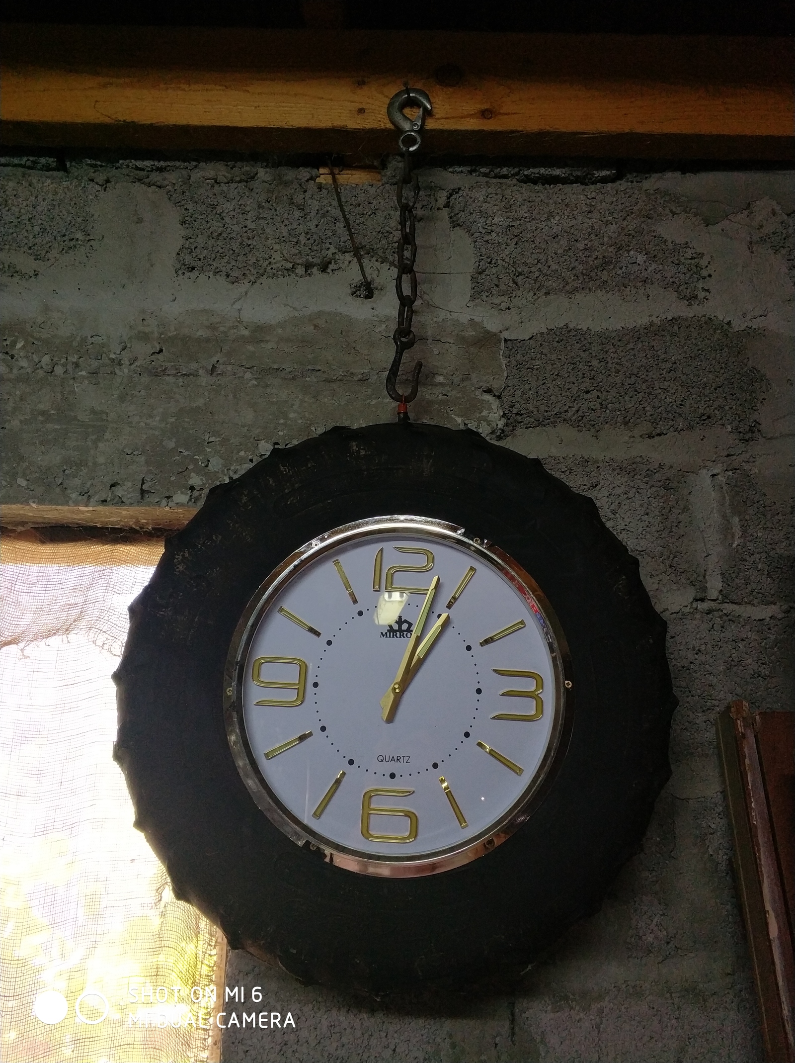 Garage creative from uncle - Tires, ATV, Clock, Homemade