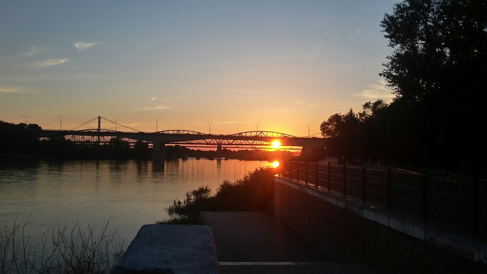 Sunset. Irtysh. Semipalatinsk. - My, Families, Sunset