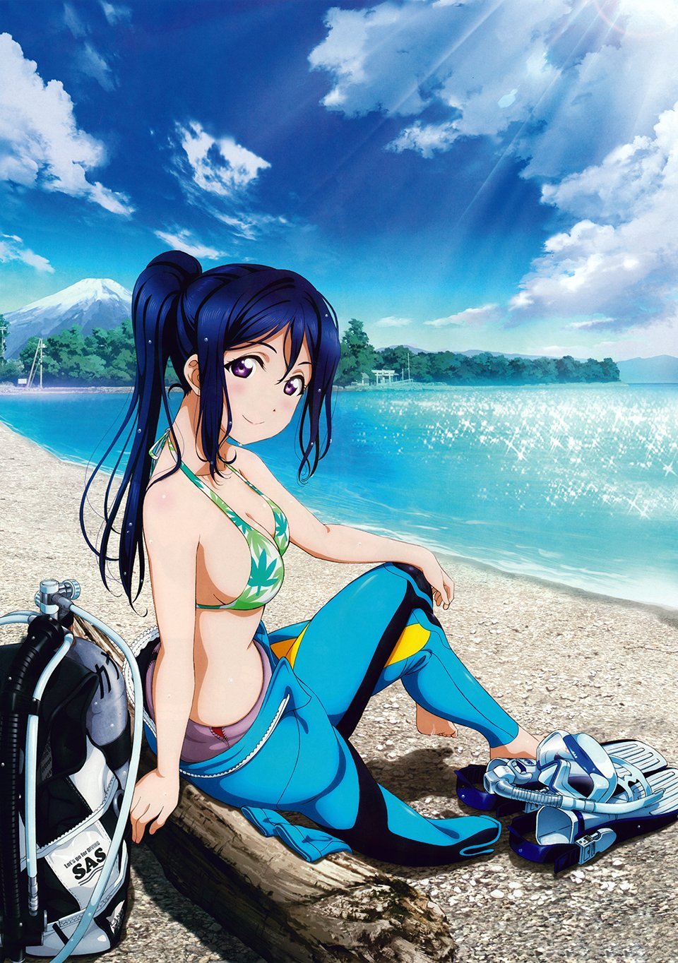 Anime art - Anime Art, Аниме, Love live! Sunshine!!, Matsuura kanan, Купальник