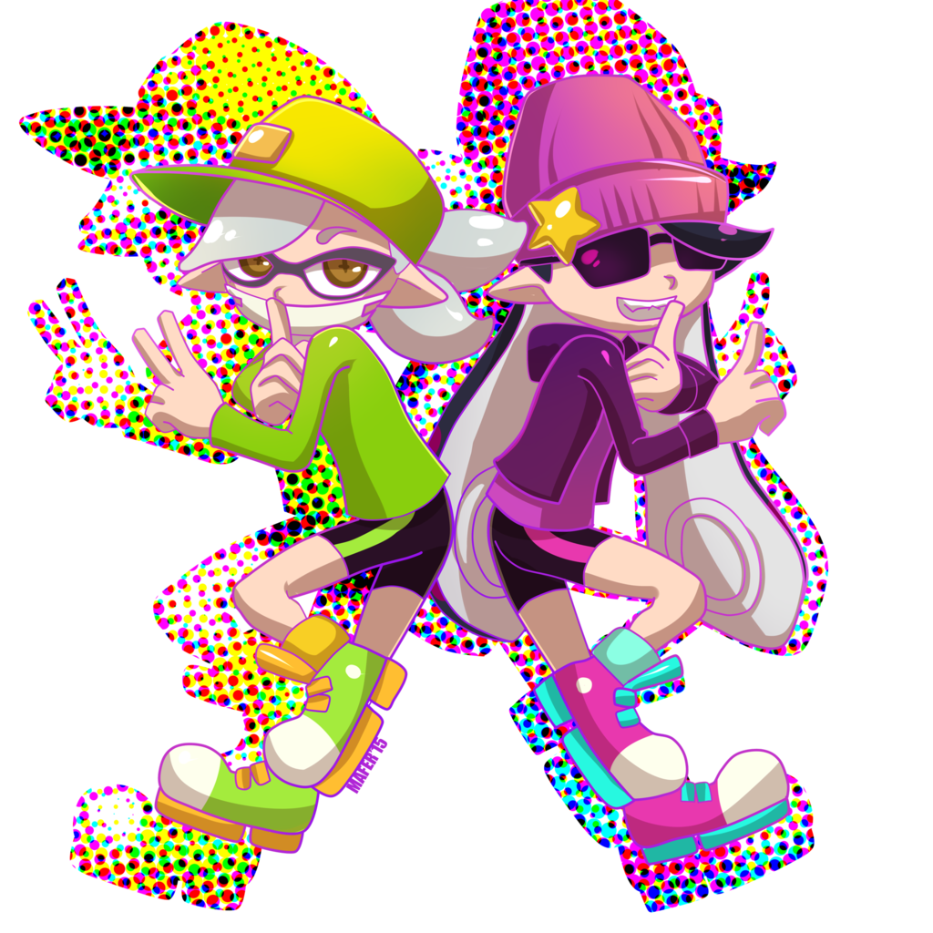 Agent 1 and 2 - Splatoon, Woomy, Inklings, Squid Sisters, Art