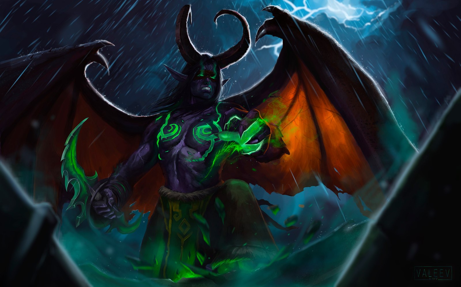 Illidan - Illidan, Blizzard, World of warcraft, Warcraft, Art