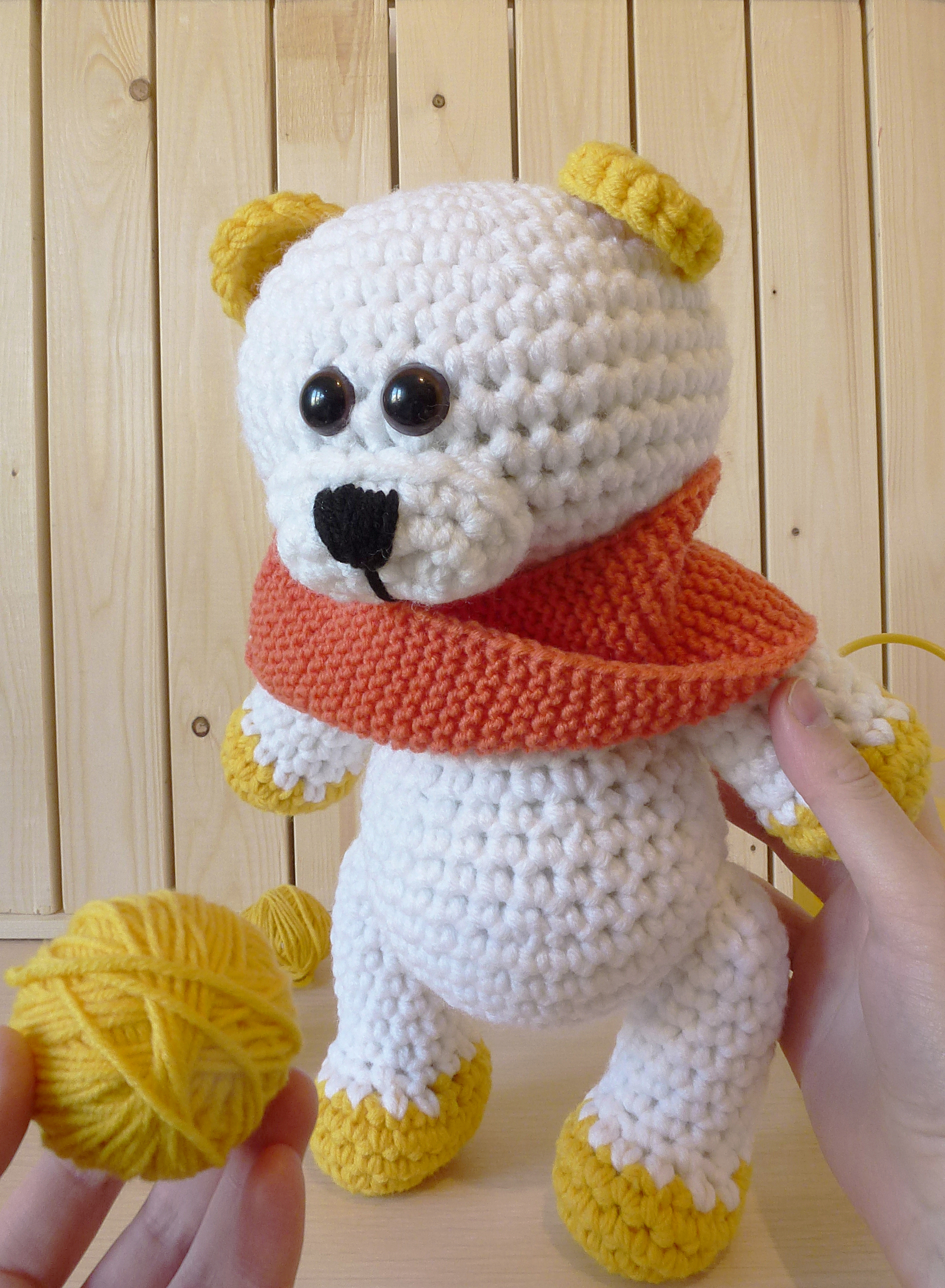 Amigurumi bears. - My, Bear, Teddy bear, Amigurumi, Polar bear, Needlework without process, Crochet, Longpost, The Bears