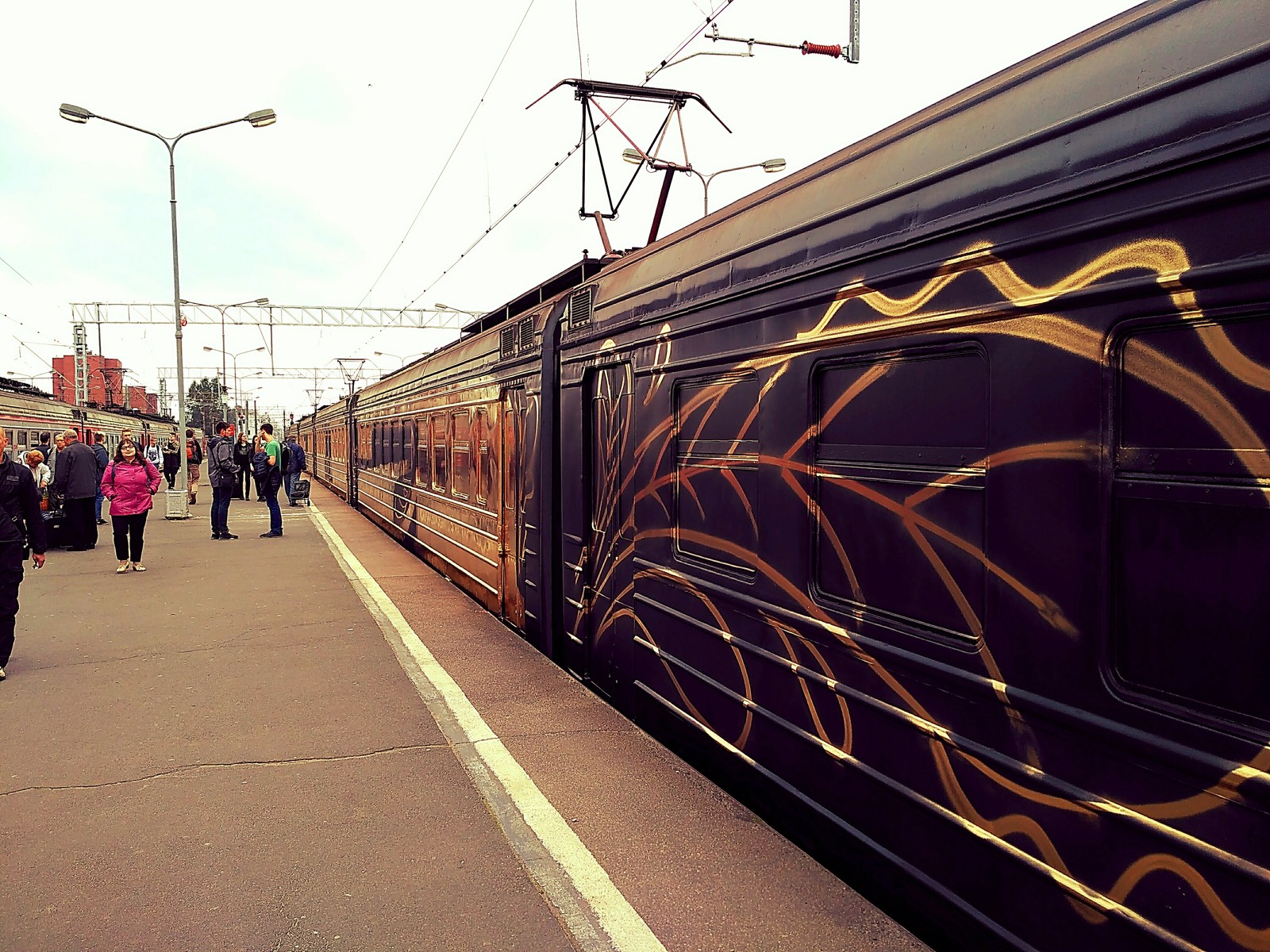 train from hell - My, Train, Vandalism, Saint Petersburg, Baltiysky Railway Station, Trash, Longpost, Trash