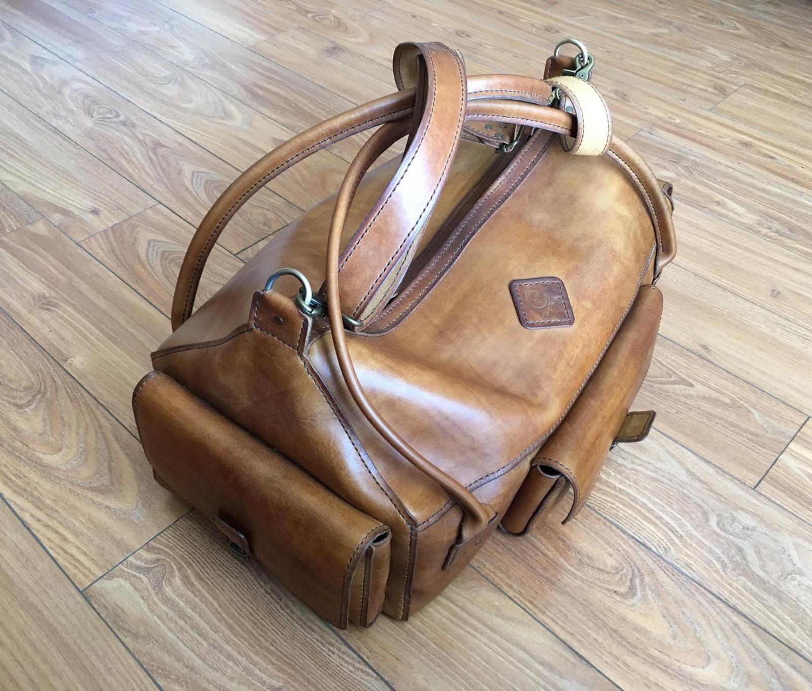 Travel bag. - My, Leather products, Leather craft, Longpost