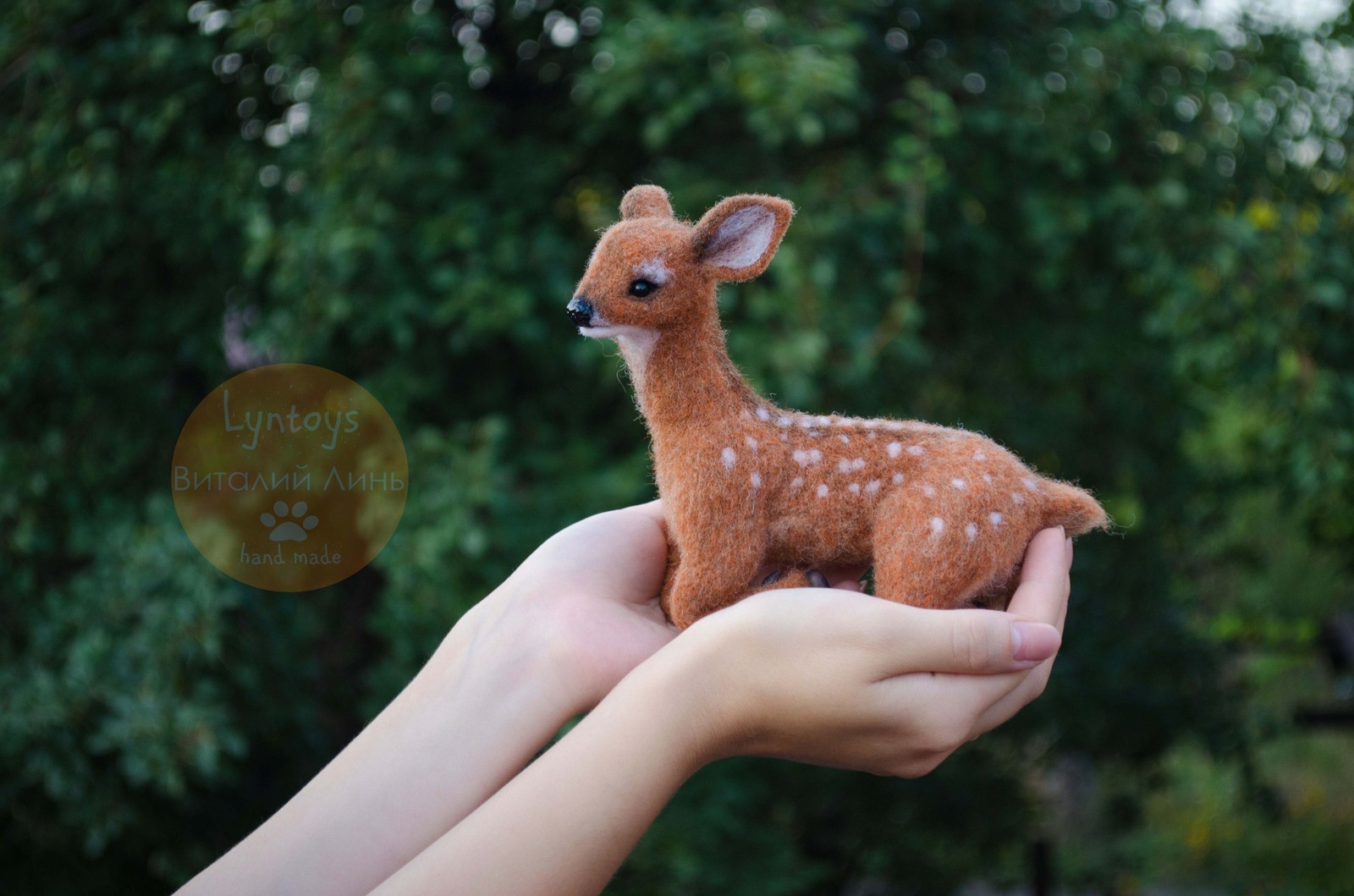 Felt deer - My, , Dry felting, Wool toy, Needlework, Needlework without process, Author's toy, Longpost