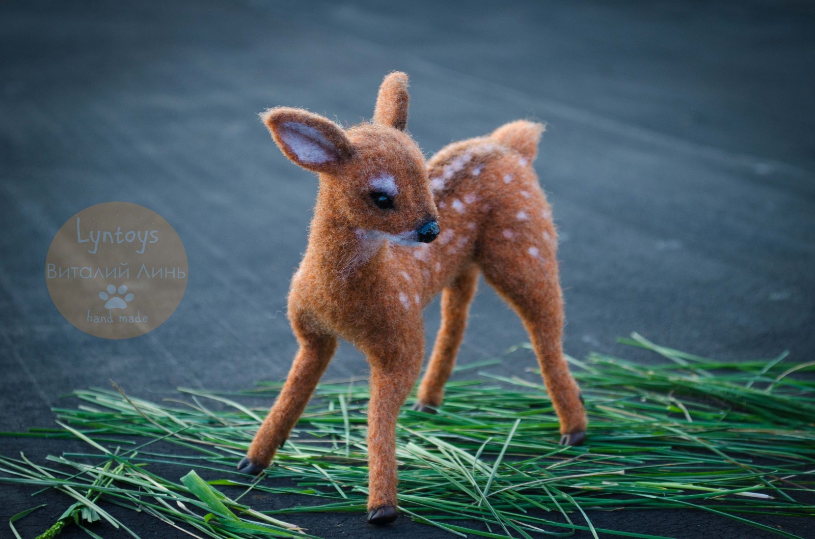 Felt deer - My, , Dry felting, Wool toy, Needlework, Needlework without process, Author's toy, Longpost