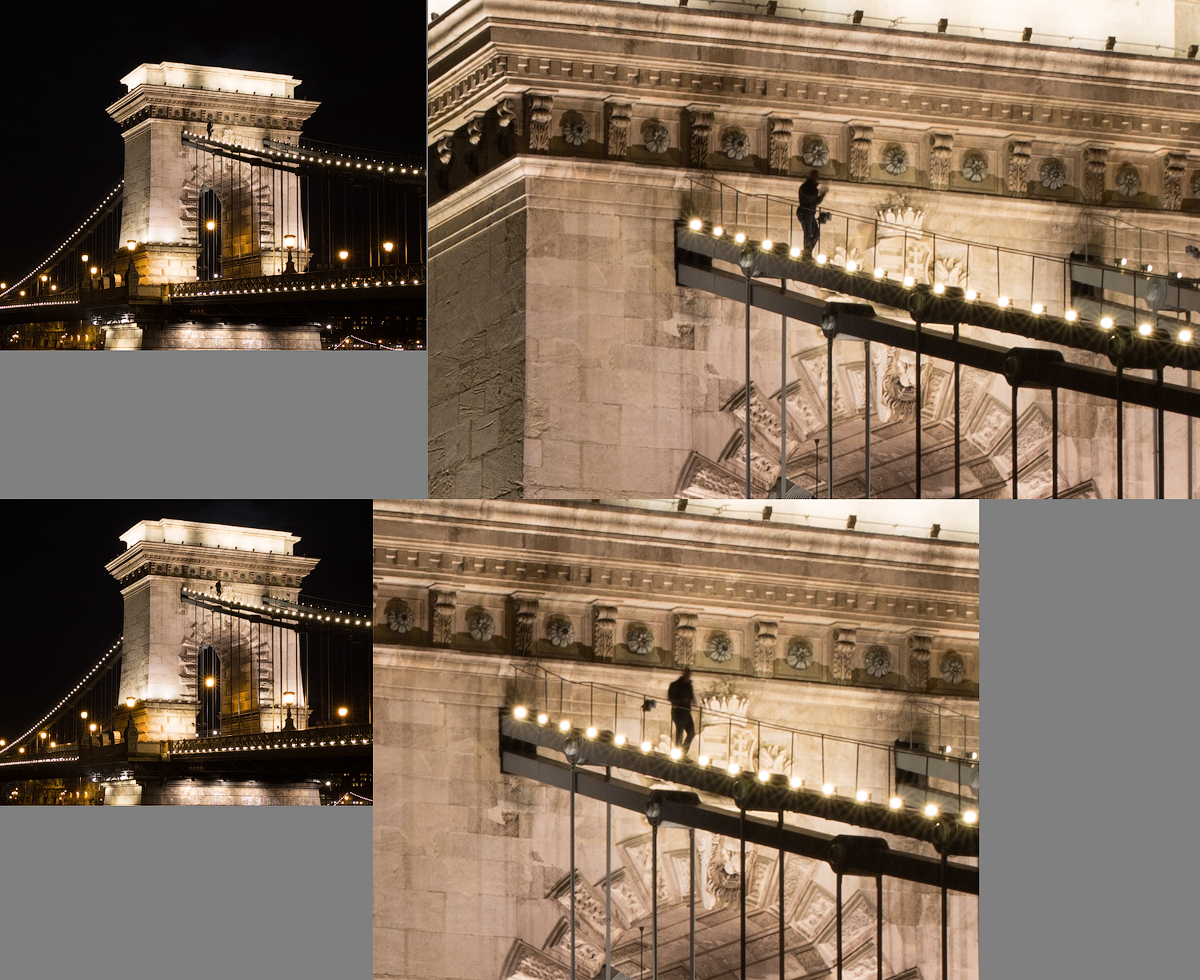 Thrill seeker? - My, Bridge, Night, Town, Architecture, River, Budapest, Danube, Bravery and stupidity