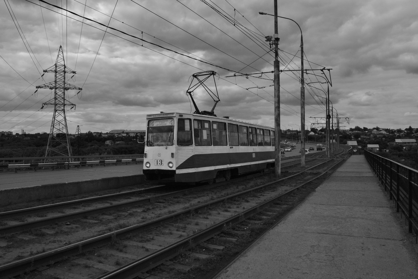 Gloomy Omsk - My, Omsk, Black and white photo, Irtysh, Om, Longpost