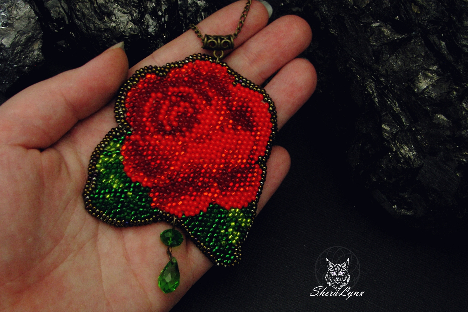 Beadwork. - My, Beads, Needlework, Needlework without process, With your own hands, Handmade, Handmade, the Rose, Flowers