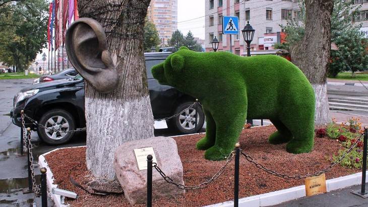 A green bear settled by a tree with an ear - Text, Images, Bear, Tree, Ears, Bryansk, news, The Bears