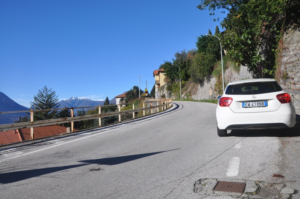 Rousseau is a tourist in Milan, the joys of a motorist. - My, Mercedes, a-Class, Milan, Italy, Lake Como, Travels, Car rent, Longpost