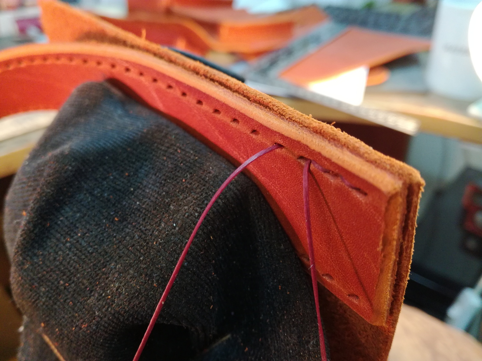 Tried to make the first bag - My, Handmade, Leather, Сумка, Longpost, Leather, Needlework, Handmade, Leather products