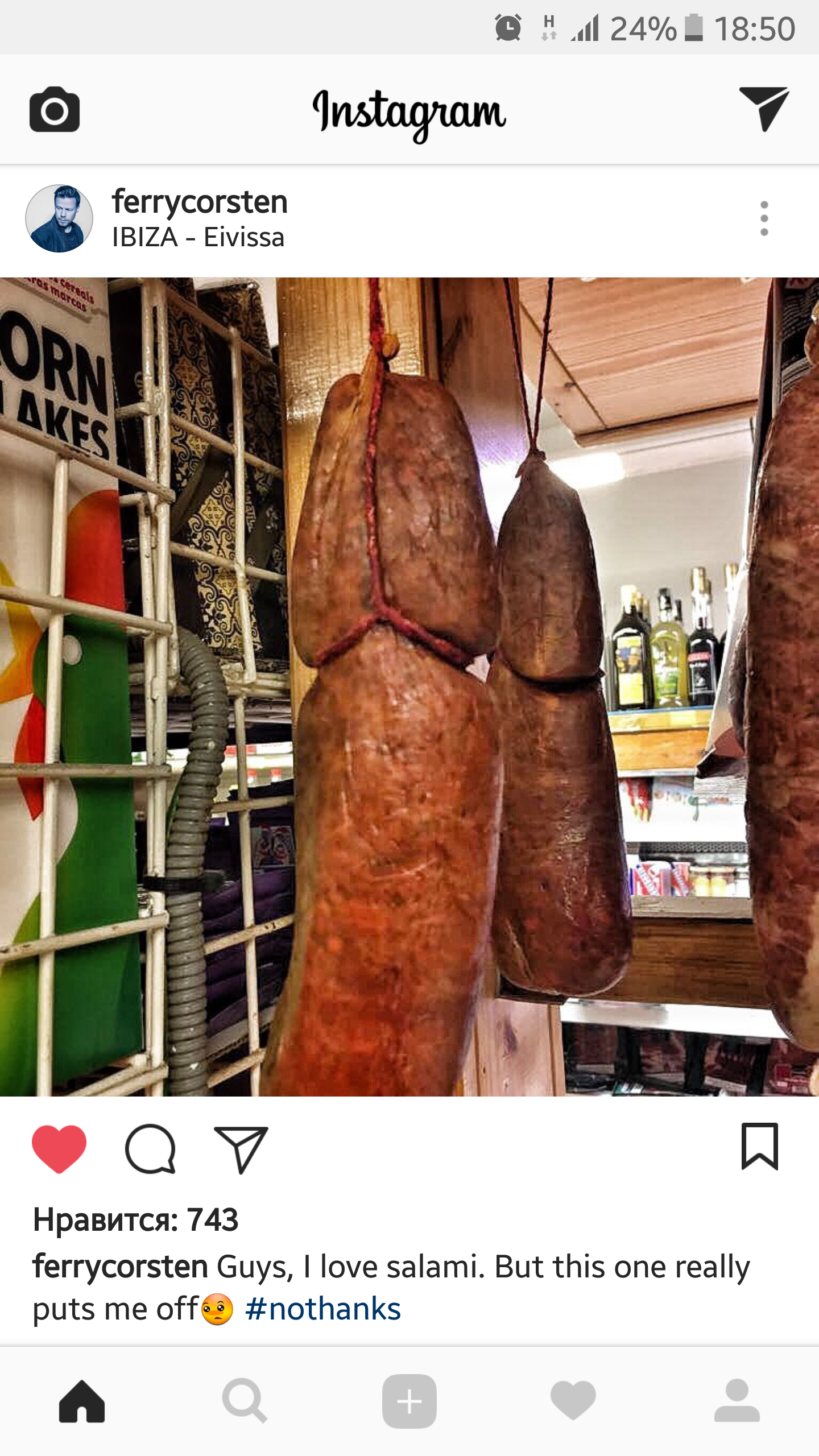 Who loves salami? - Salami, Ferry Corsten, Instagram