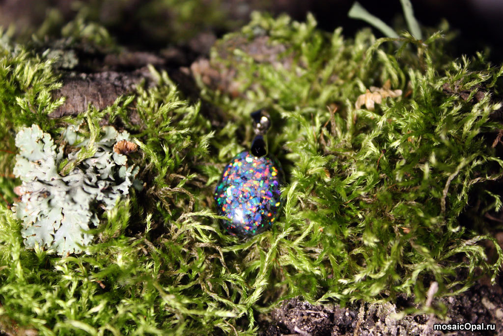 Multicolored pendants with opals - My, Opal, , Needlework without process, Longpost, Pendant, Suspension, Moss, Decoration