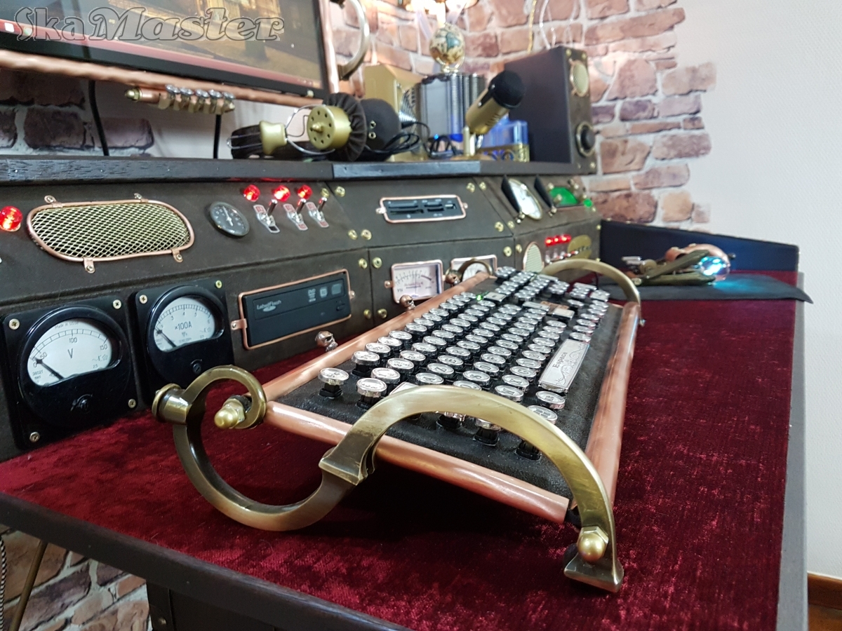 This is my first steampunk computer project. - My, Steampunk, , , , Longpost