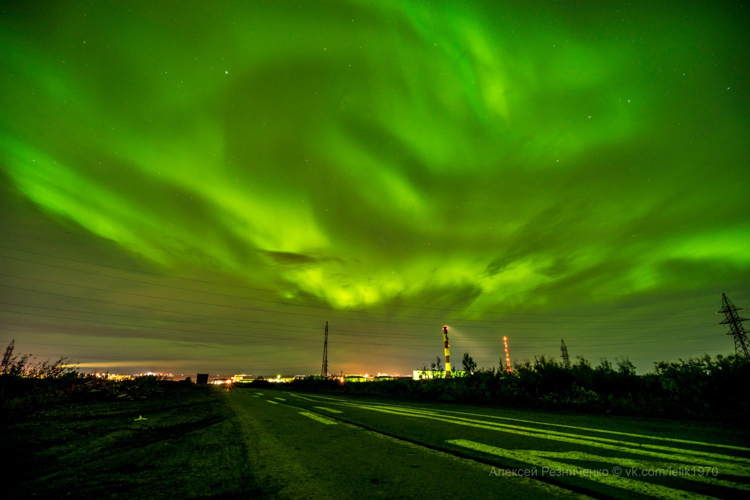 Northern lights. - Vorkuta, Polar Lights, Longpost