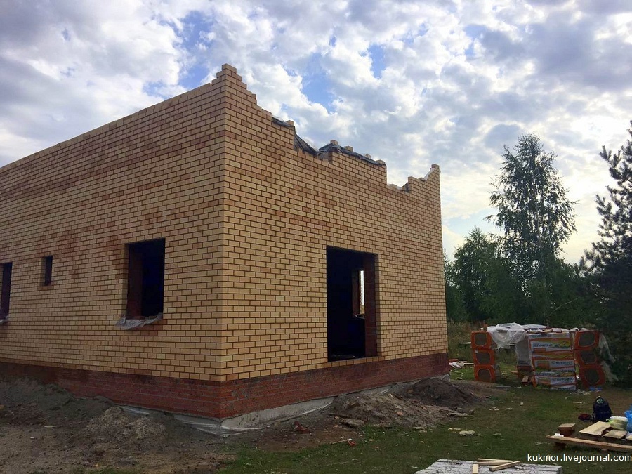 We build your house in 90 days. 47-52 days (12.09-17.09). Second floor walls almost completed - My, Home construction, My house, First floor, My, The photo, Kazan, Novye Salmachi, Longpost