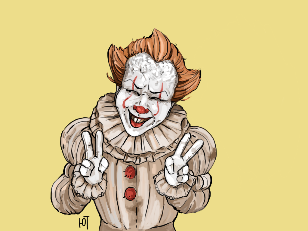 Pennywise - My, It, Pennywise, Art, Clown, Digital drawing