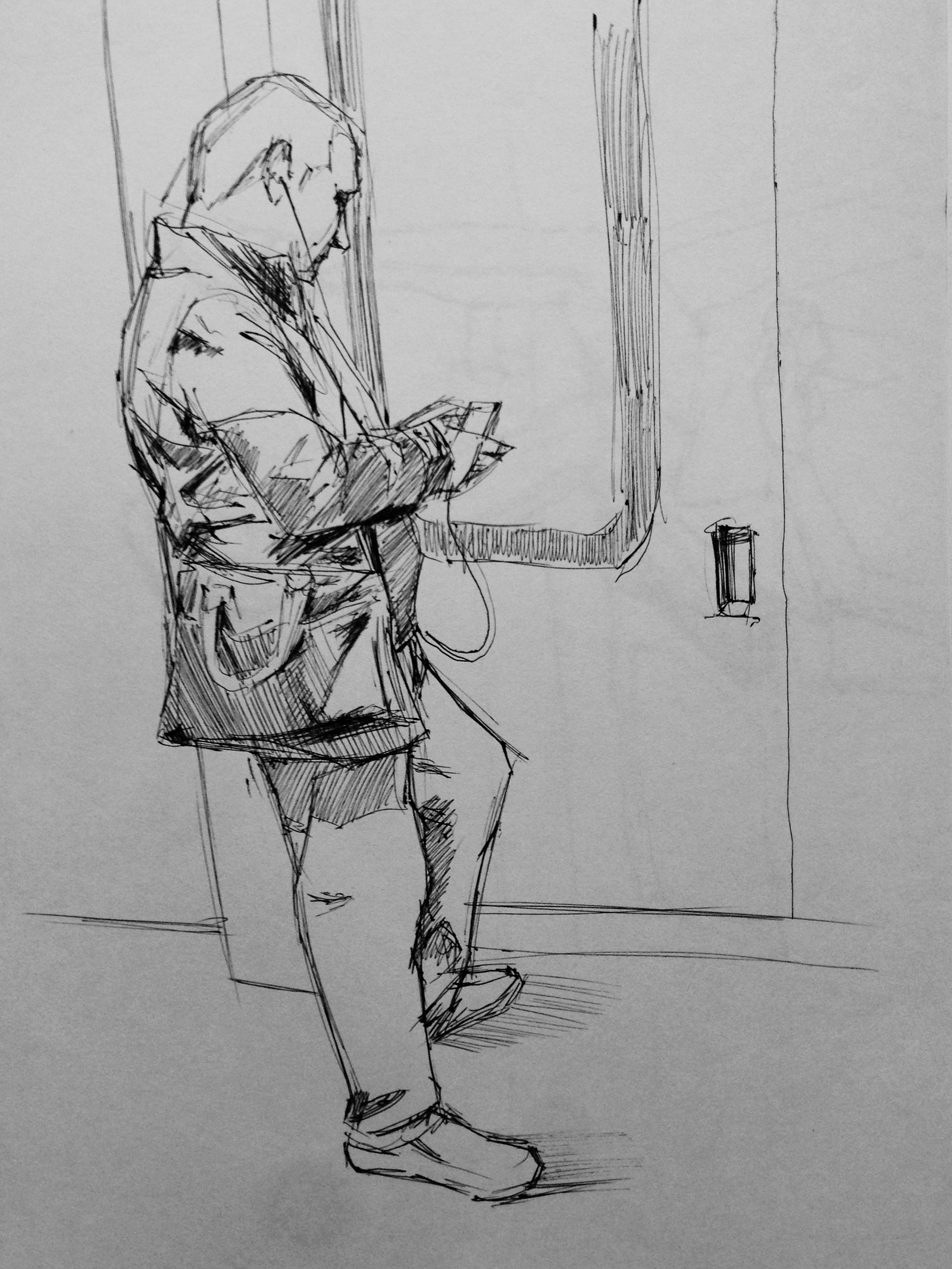 Зарисовки людей в метро