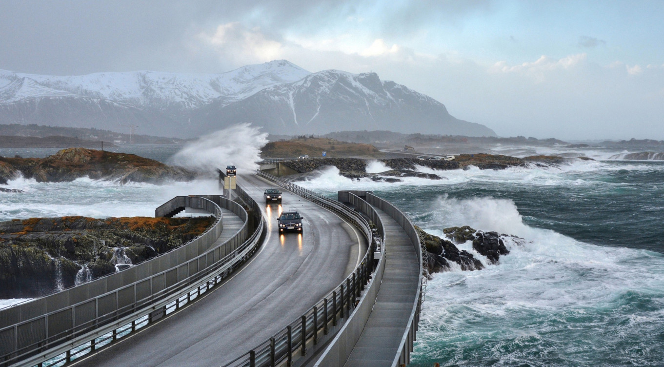 Atlantic road in Norway. - The photo, Road, Longpost