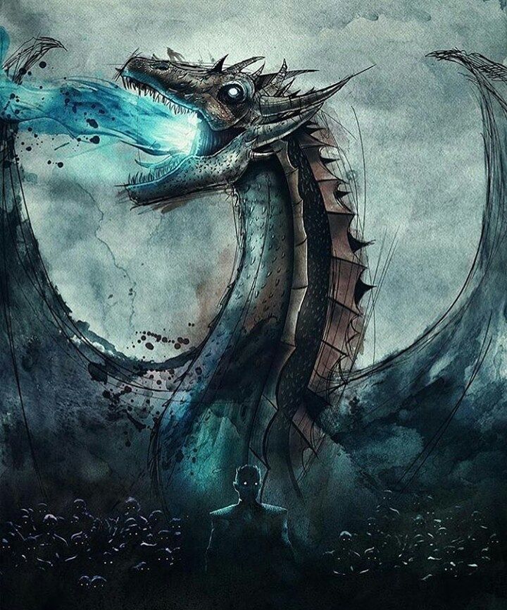 winter is here - Game of Thrones, Art, Spoiler, King of the night, The Dragon