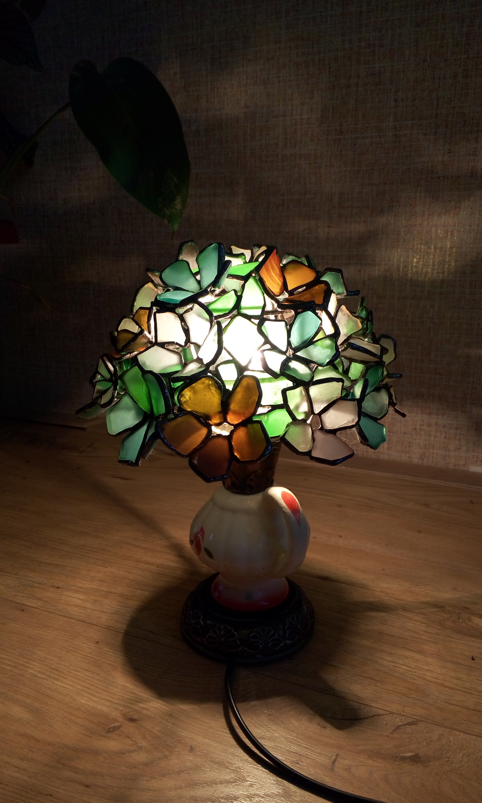 A lamp that I was not going to make)) - My, Video, Stained glass, Needlework with process, Sea glass, Post #11487804, Rukozhop, Longpost