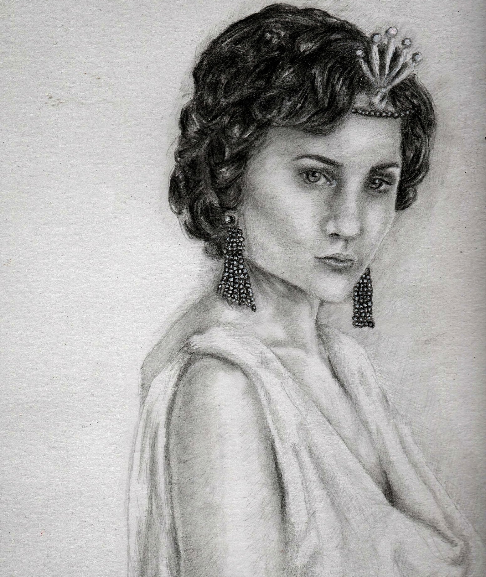 It should have been Helen - My, Drawing, Portrait, Pencil drawing, Helen, War and Peace, War and Peace (Tolstoy)