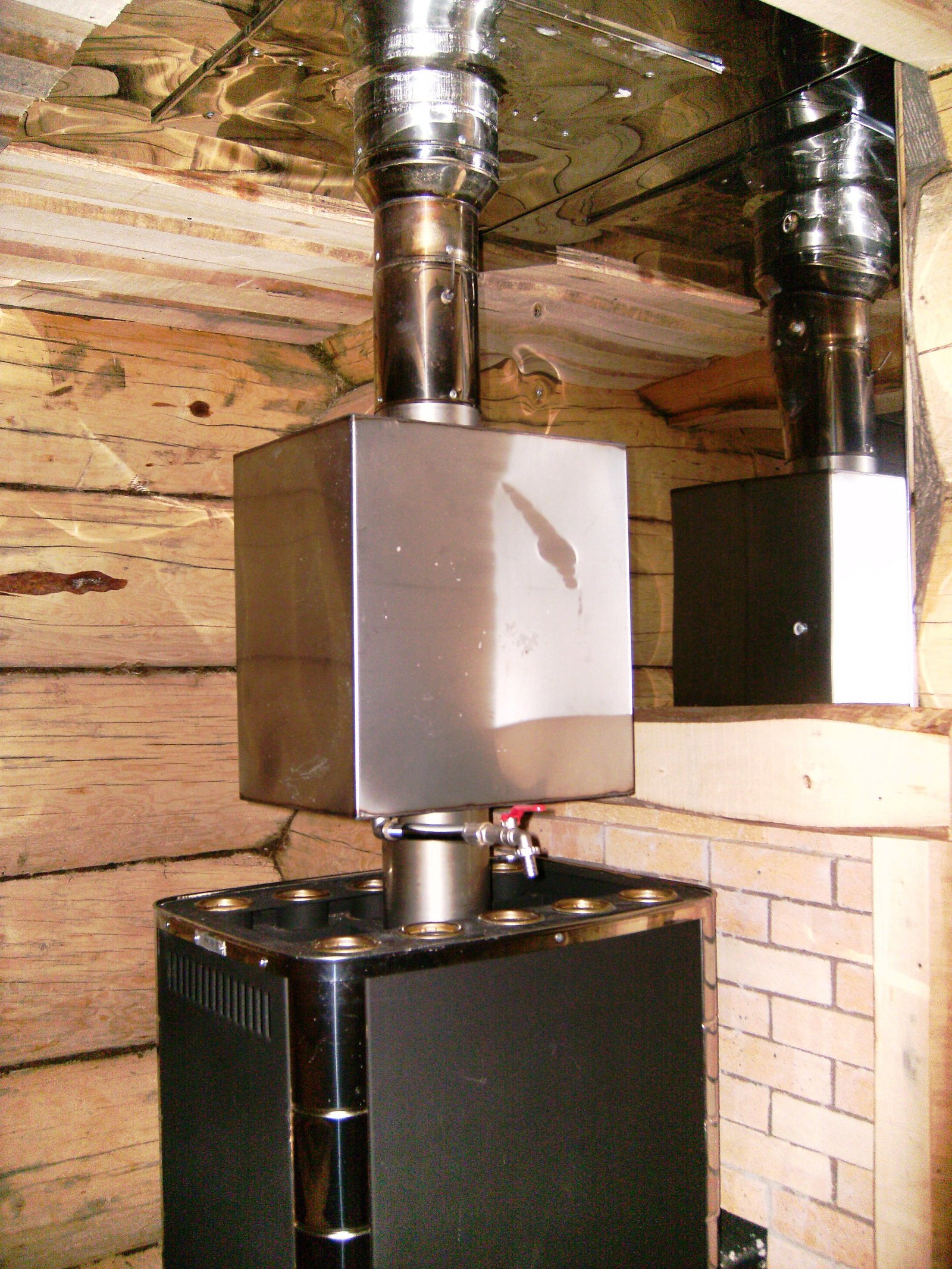 Монтаж банной печи | Пикабу