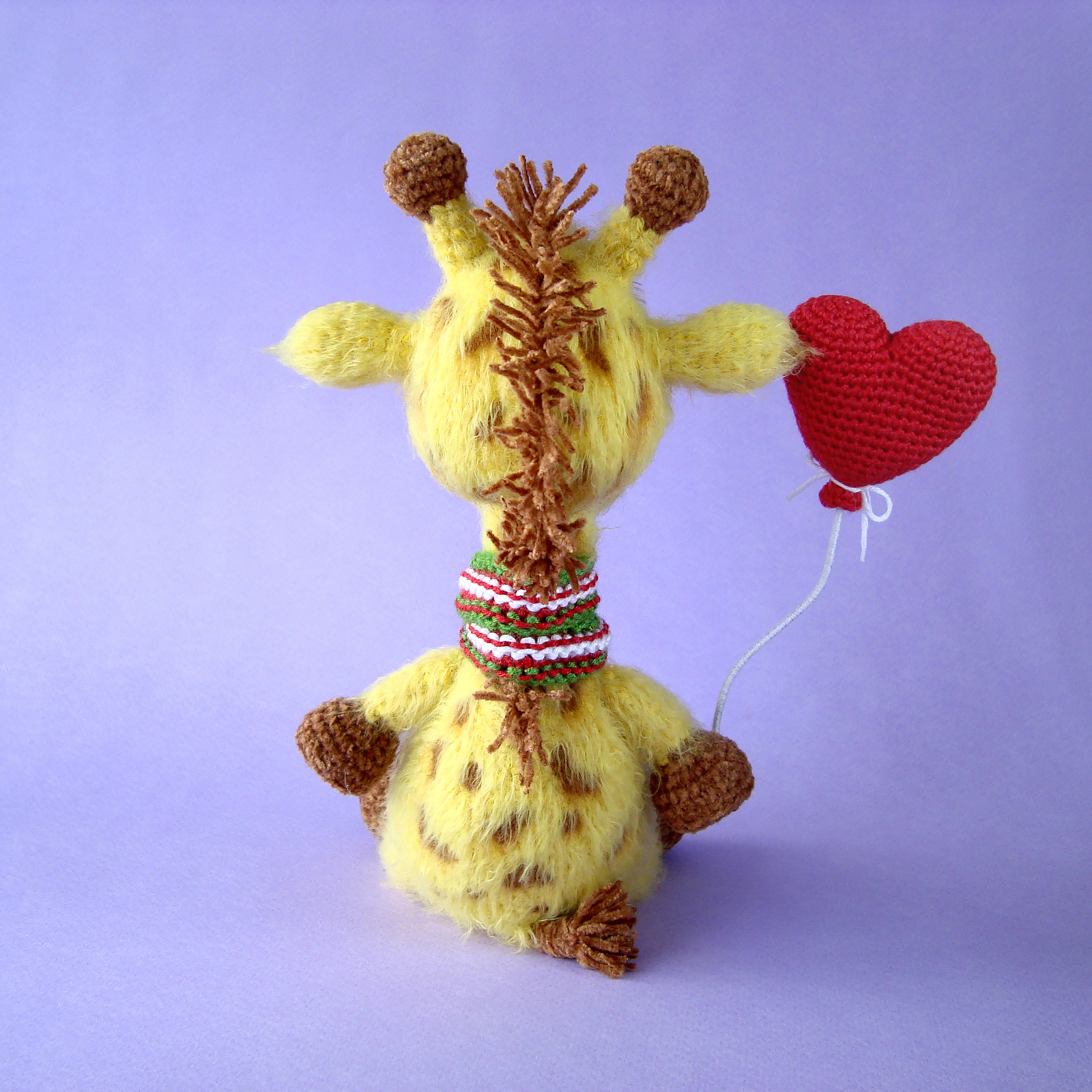 Knitted giraffe Benya - My, Needlework without process, Crochet, Knitting, Giraffe, Knitted toys, 