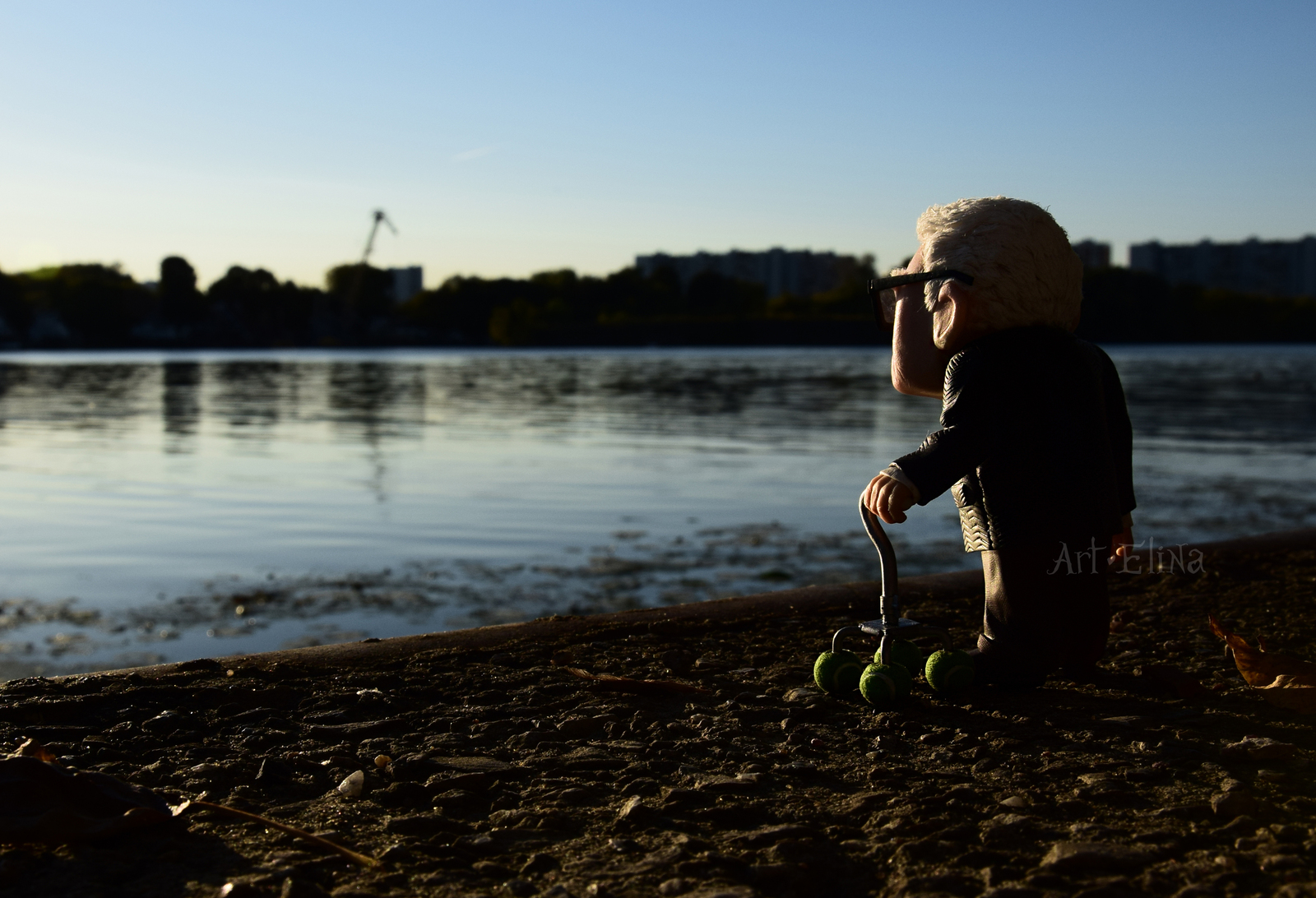 Carl Fredricksen from polymer clay, cartoon character Up - My, Polymer clay, Figurines, Carl Fredriksen, Longpost