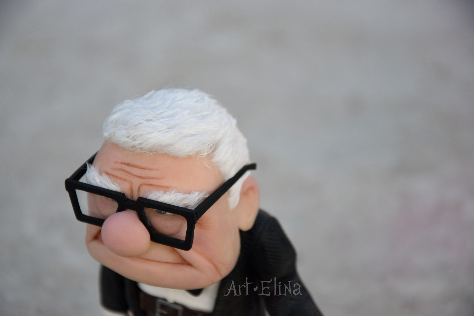 Carl Fredricksen from polymer clay, cartoon character Up - My, Polymer clay, Figurines, Carl Fredriksen, Longpost