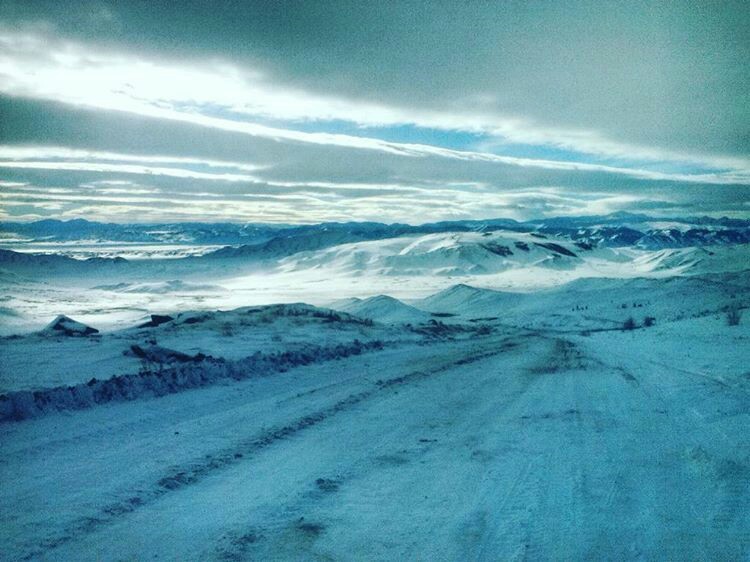 And from our window, a little Mongolia is visible) - My, Mongolia, December, Tyva Republic, Morning, Winter