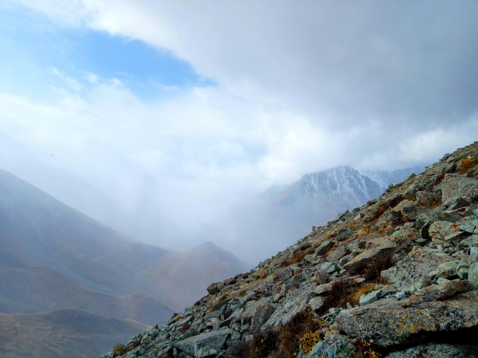 Photo from the big Almaty Peak - My, Almaty, The mountains, Kazakhstan, Landscape, Cold, Longpost, Video