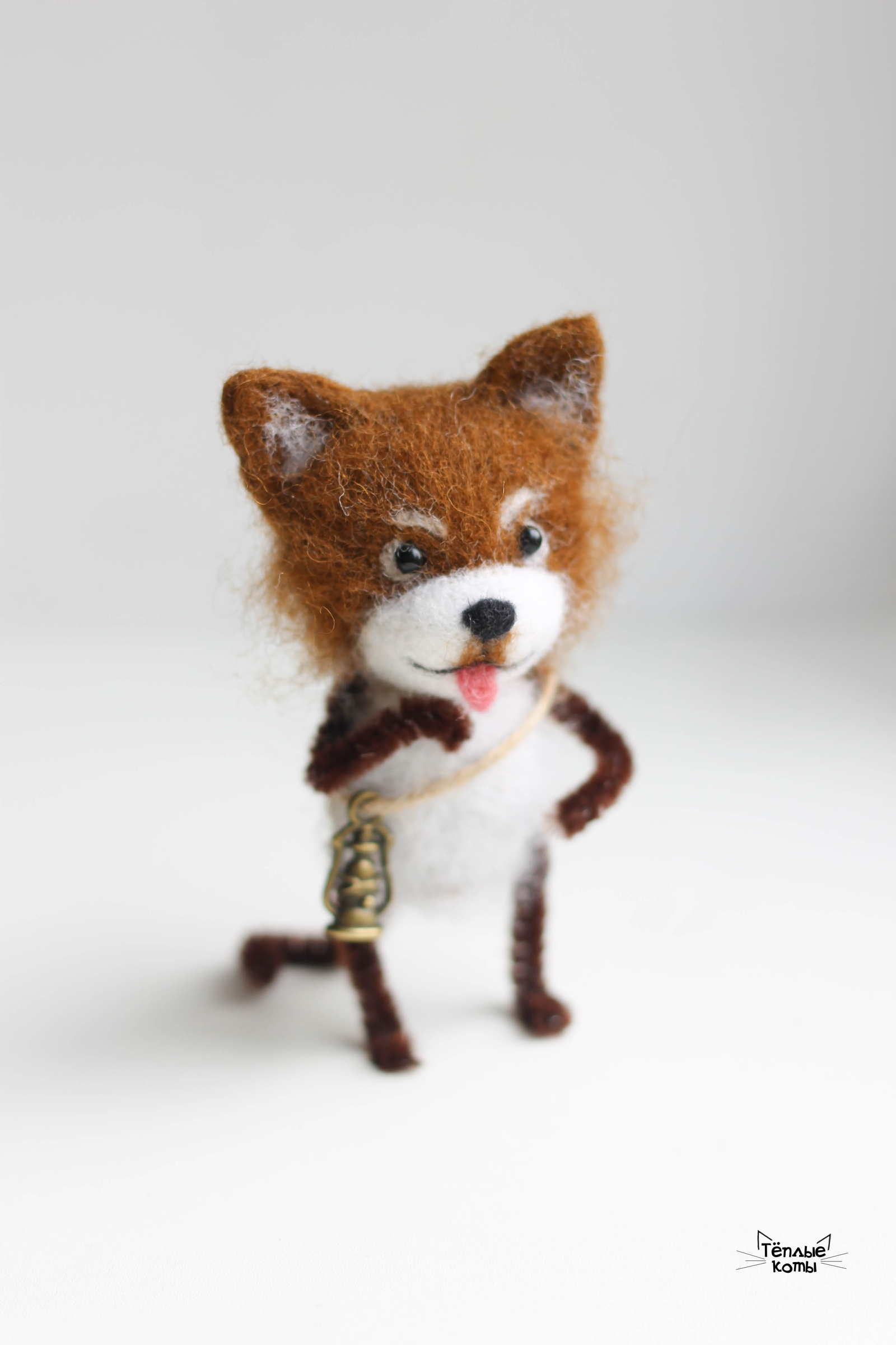 Dog. dry felting - My, Wallow, Dry felting, Needlework without process, Handmade, Dog, Creation, Art, Author's toy, Longpost