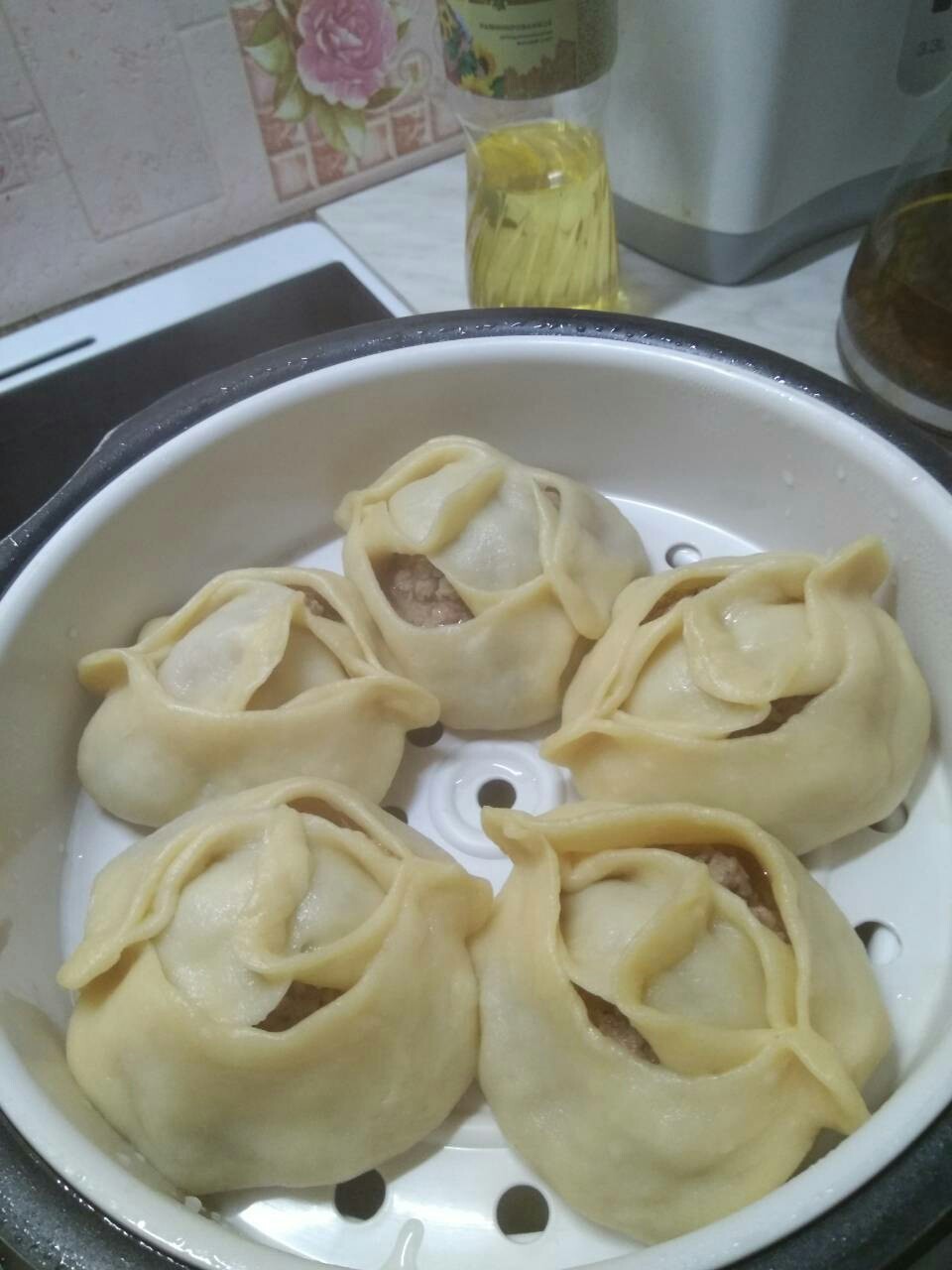 Manti with lamb. - My, Cooking, Manty, From nothing to do, Longpost, Food