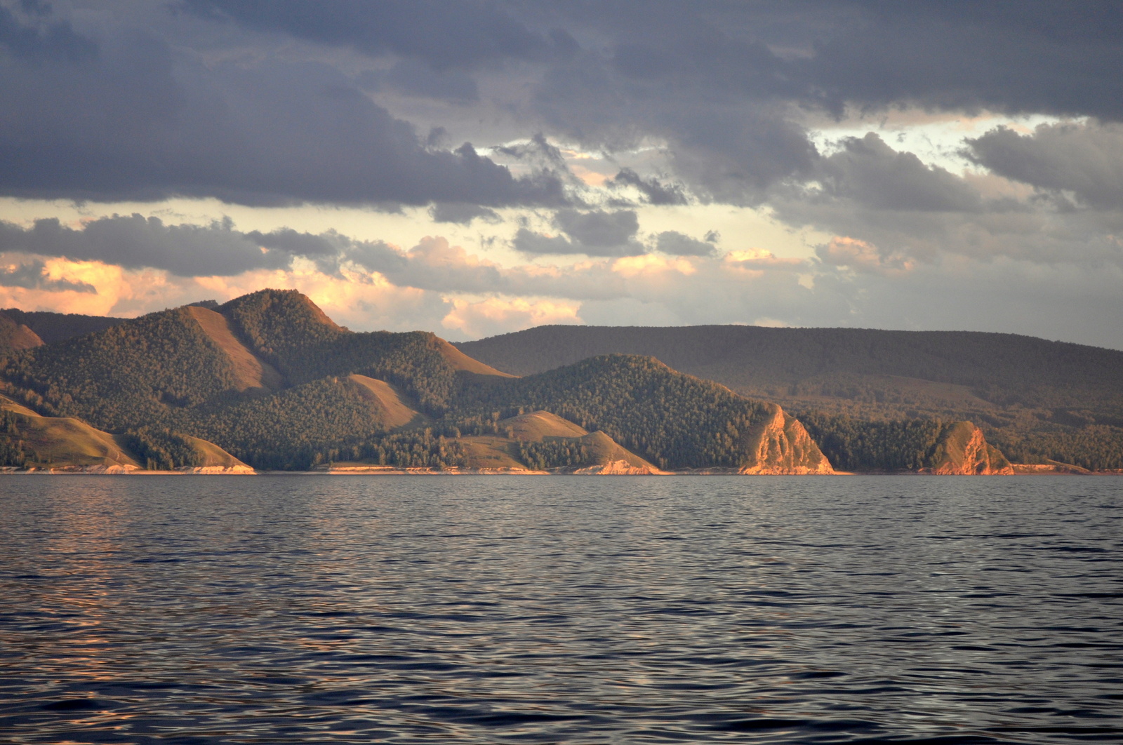 Закат на Красноярском водохранилище - Закат, Красноярский край, Фотография, Моё, Длиннопост