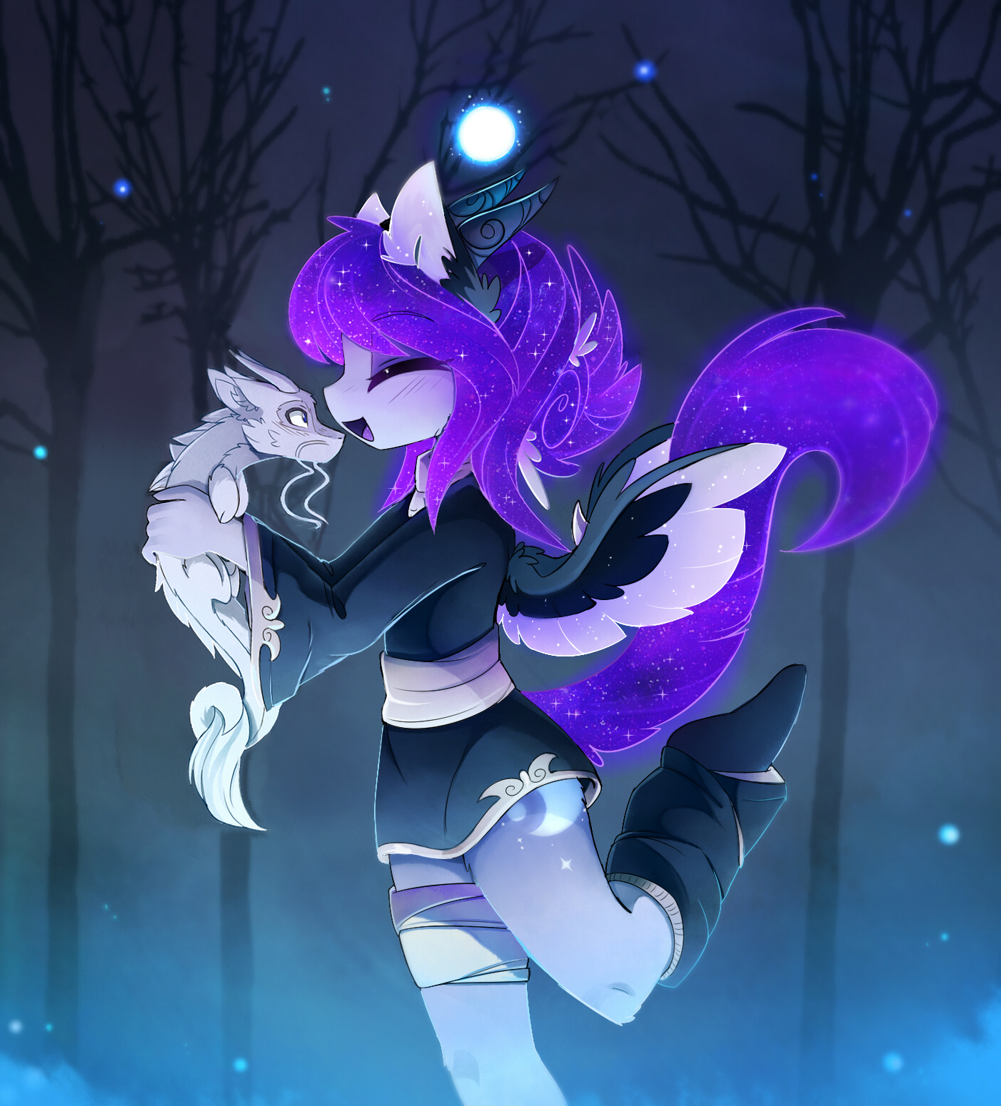 Poquet Dragon II - My little pony, PonyArt, Princess luna, Zefiroth, Humanization, Magnaluna