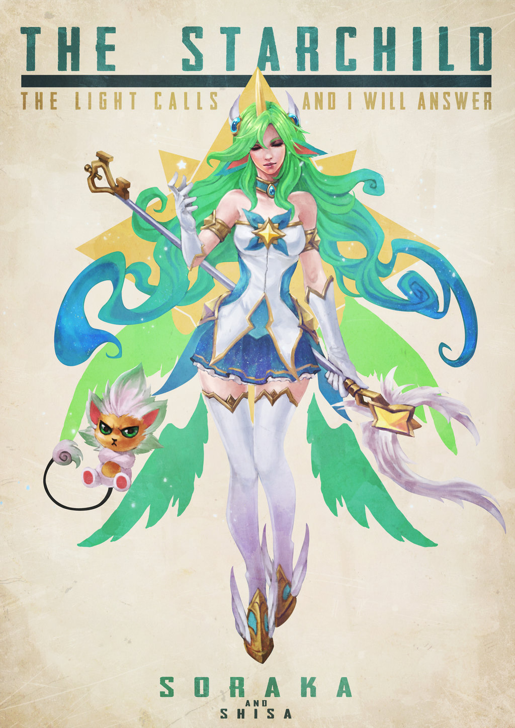 Soraka! - Soraka, League of Legends, Monorirogue, Арт, The starchild